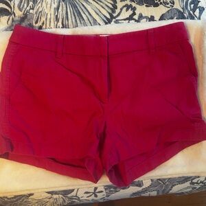 J. Crew Factory Bright Red Women's Chino Bermuda Shorts